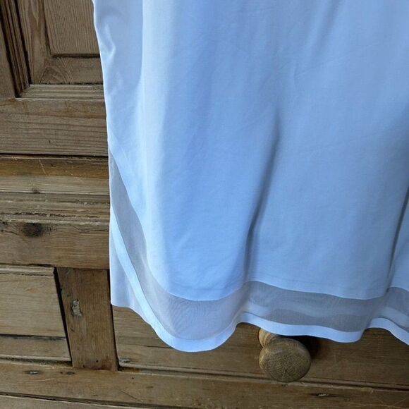 Athleta Medium White Cadence Mesh Tank Top - Small Flaw - Picture 10 of 12